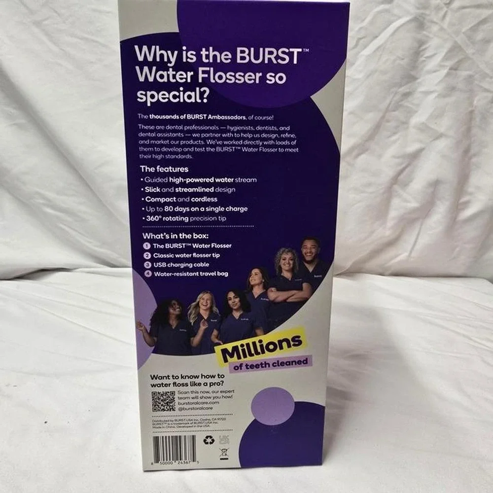 Burst Water Flosser All Items Unused Tip Was Opened But Never Even Used See Pics